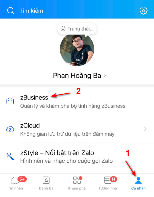 Tôi không thấy nhãn nhận diện sau khi nâng cấp Zalo Business?