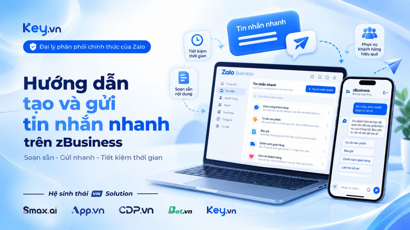 Hướng dẫn tạo và gửi tin nhắn nhanh trên zBusiness