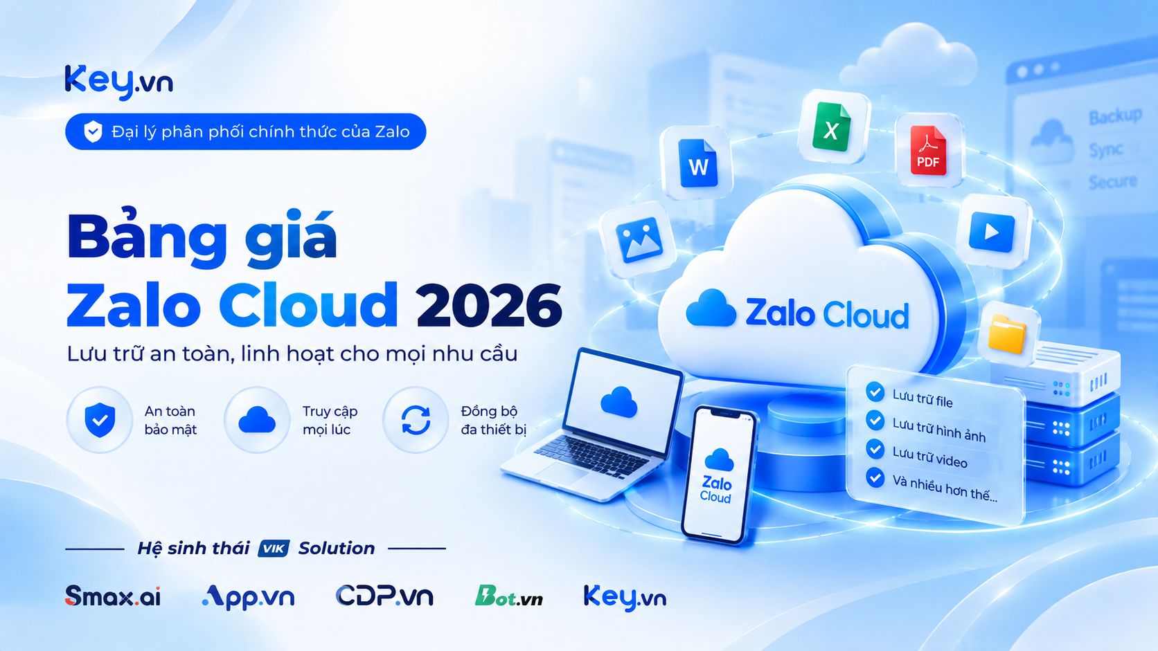 Bảng giá Zalo Cloud (zCloud) 2026